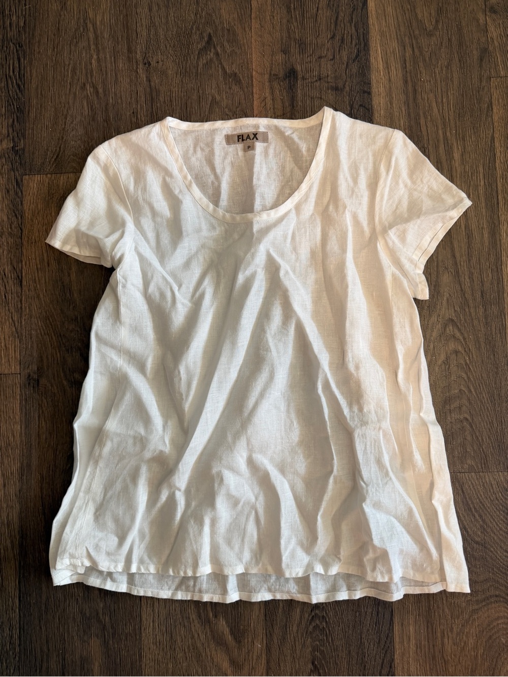 Flax White Linen Top